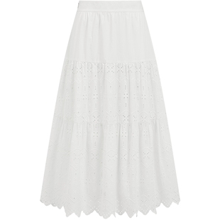 半裙 今年流行爆款 新款 KBNE白色半身裙女长裙小白裙a字裙2024夏季