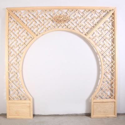 万字格花格实木 中式背景墙隔断门窗仿古 电视屏风中试菠萝格玄关