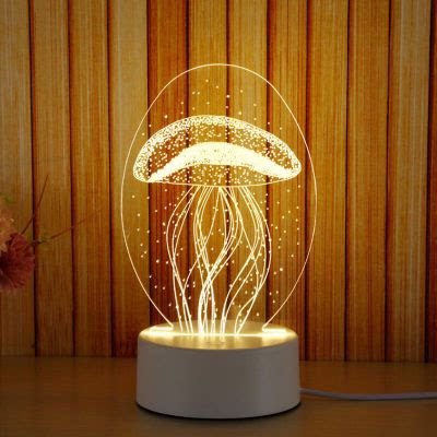 夜灯创意 情人_led小夜灯3d台灯创意生日礼物卧室床头灯客厅立体情人