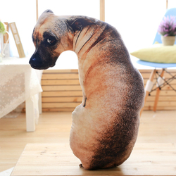 3d哈士奇狗头抱枕仿真宠物暖手奇葩靠枕神烦柴犬男生搞怪二哈枕头