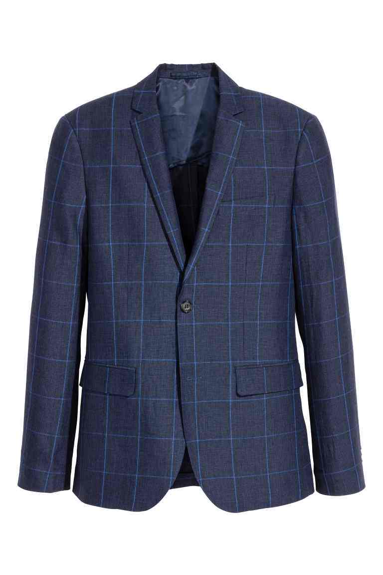 包邮hm 男装 修身休闲西装0513774专柜