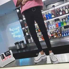 2018春夏新款九分裤男牛仔裤男小脚裤子男韩