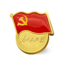 党徽标准型别针式磁扣磁铁式共产党员胸章党章胸徽为人民服务胸牌