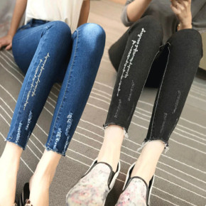 牛仔背带女式长裤