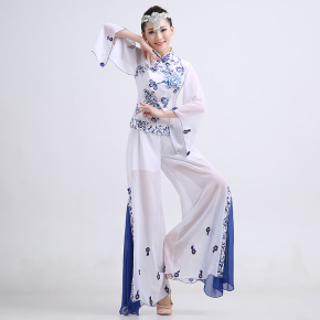 古典舞蹈服装演出服女2018新款春夏秧歌服表