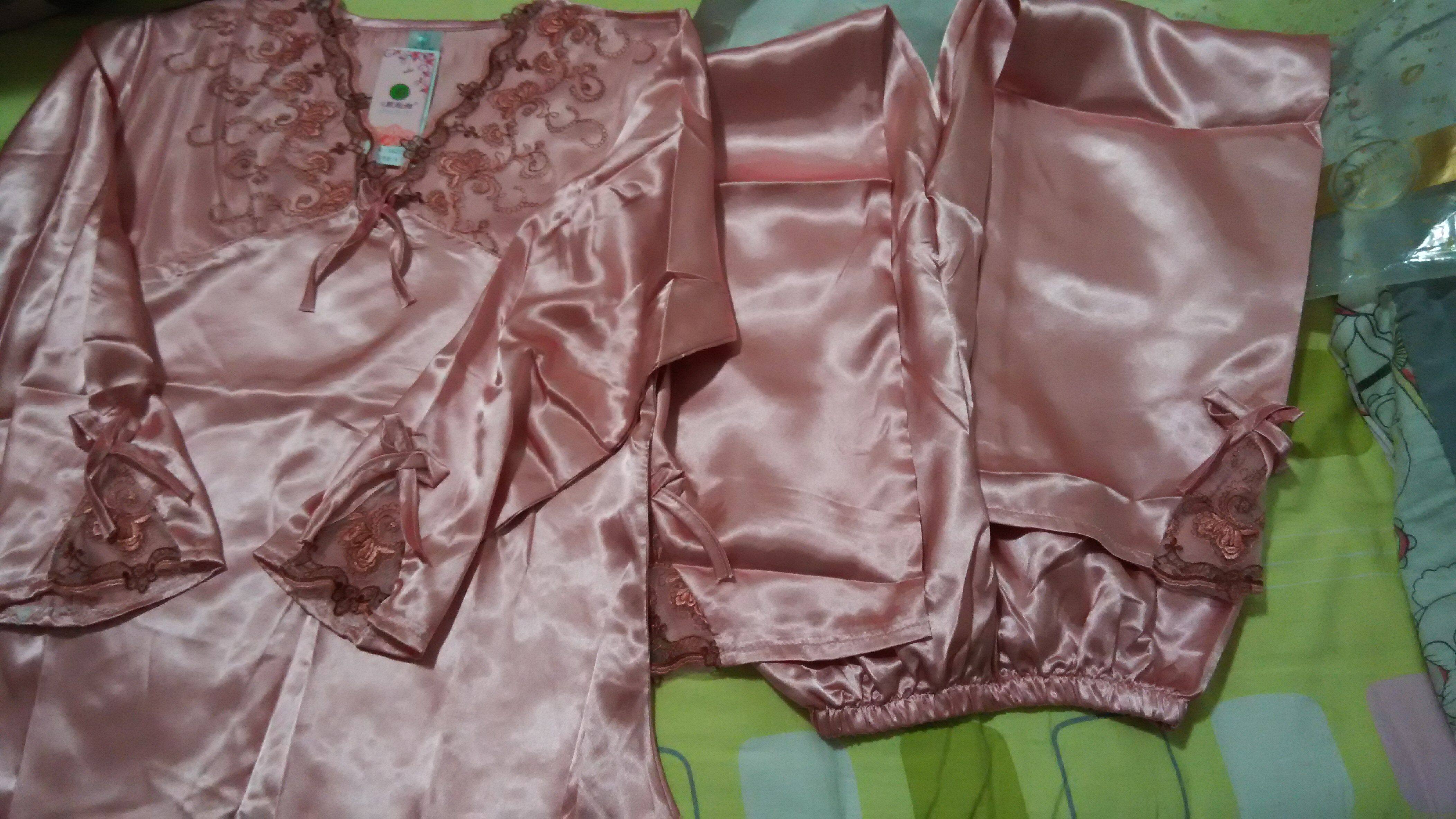 春夏女士真丝长袖套装