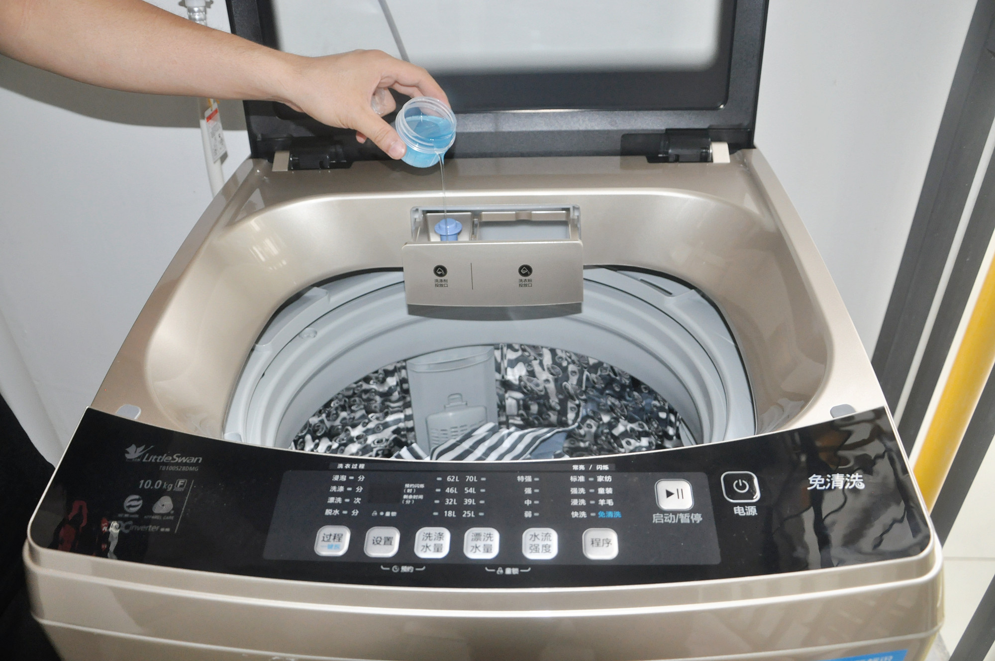 小天鹅tb100s28dmg10kg公斤变频波轮洗衣机怎么样小天鹅波轮洗衣机