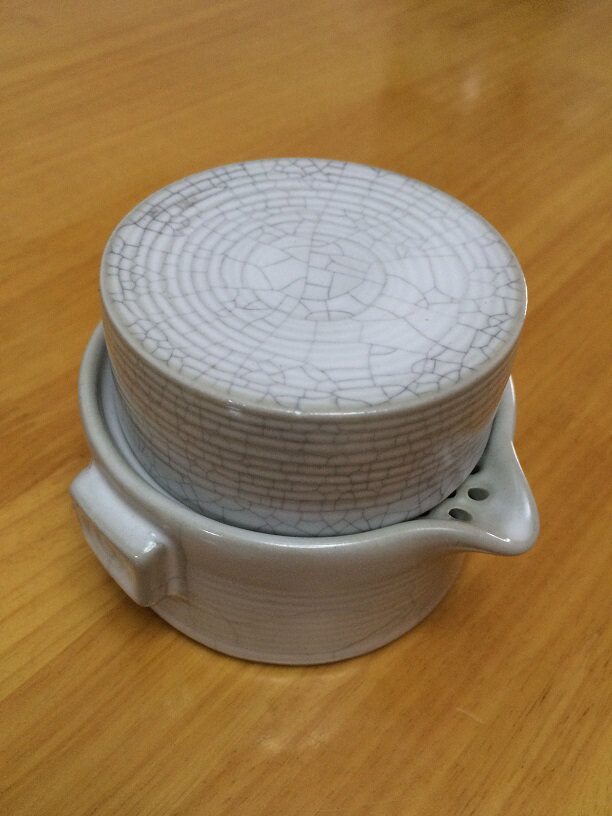 汉陶张生汝窑月白快客杯