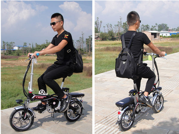 力威锂电池折叠电动车试用展示