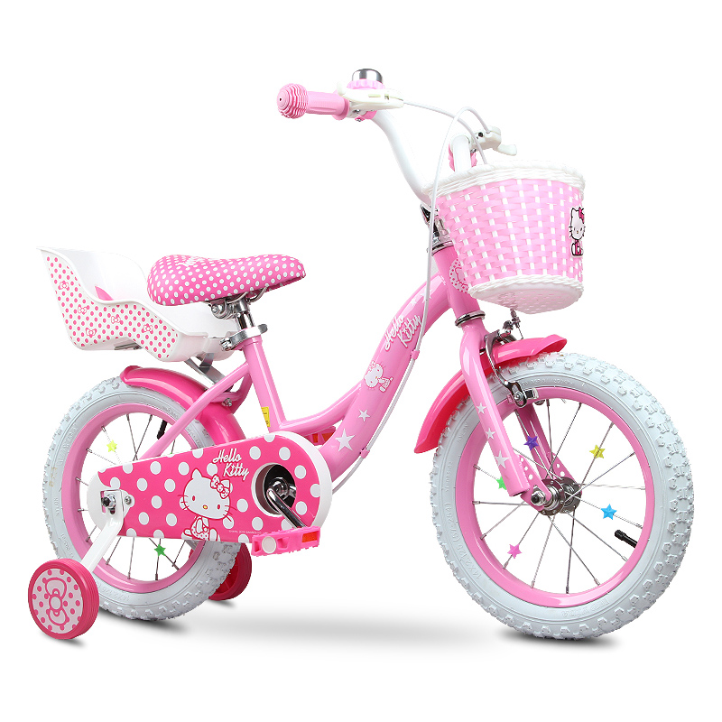 凯蒂猫儿童自行车12/14/16寸2-3-6岁车女童宝宝小孩童车女孩单车