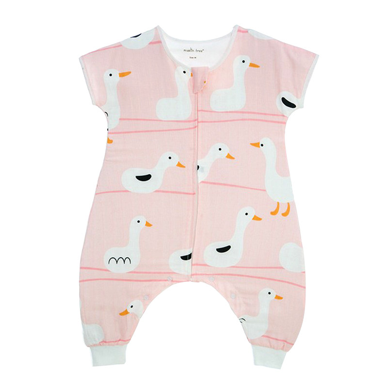 muslintree夏季纱布薄款分腿睡袋ins婴儿宝宝大童防踢被夏天透气