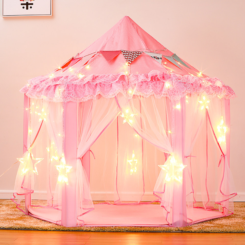 儿童帐篷六角超大公主城堡室内外宝宝游戏房子玩具屋女孩生日礼物