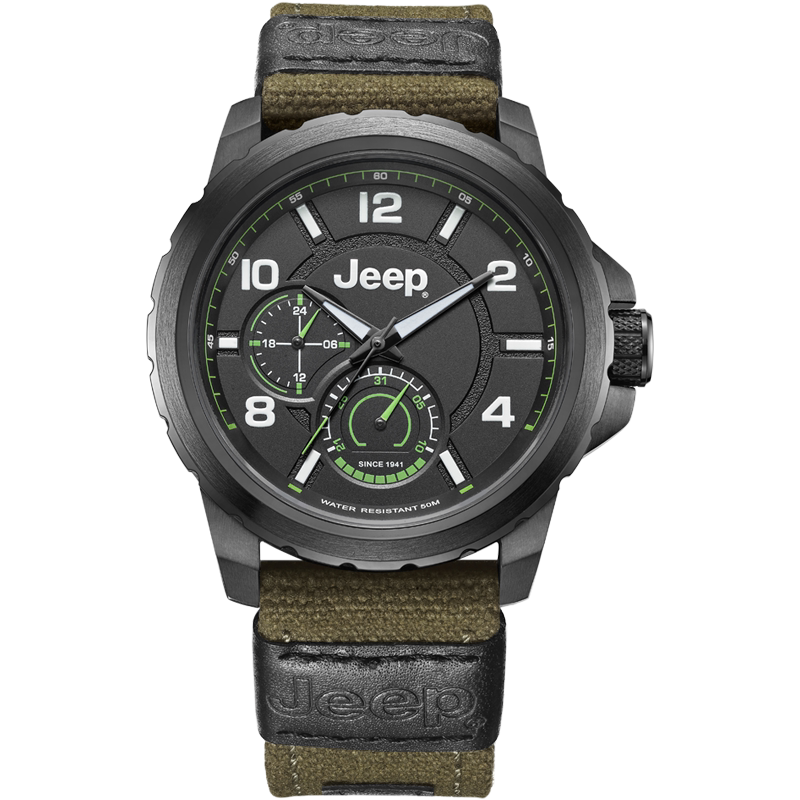 jeep户外运动帆布防水手表