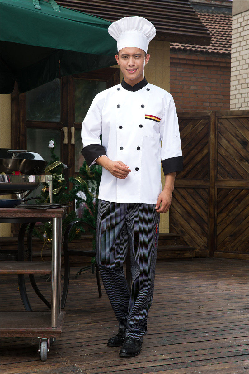 夏装短袖厨师服装男女定制酒店后厨厨师长工作服餐饮特色套装