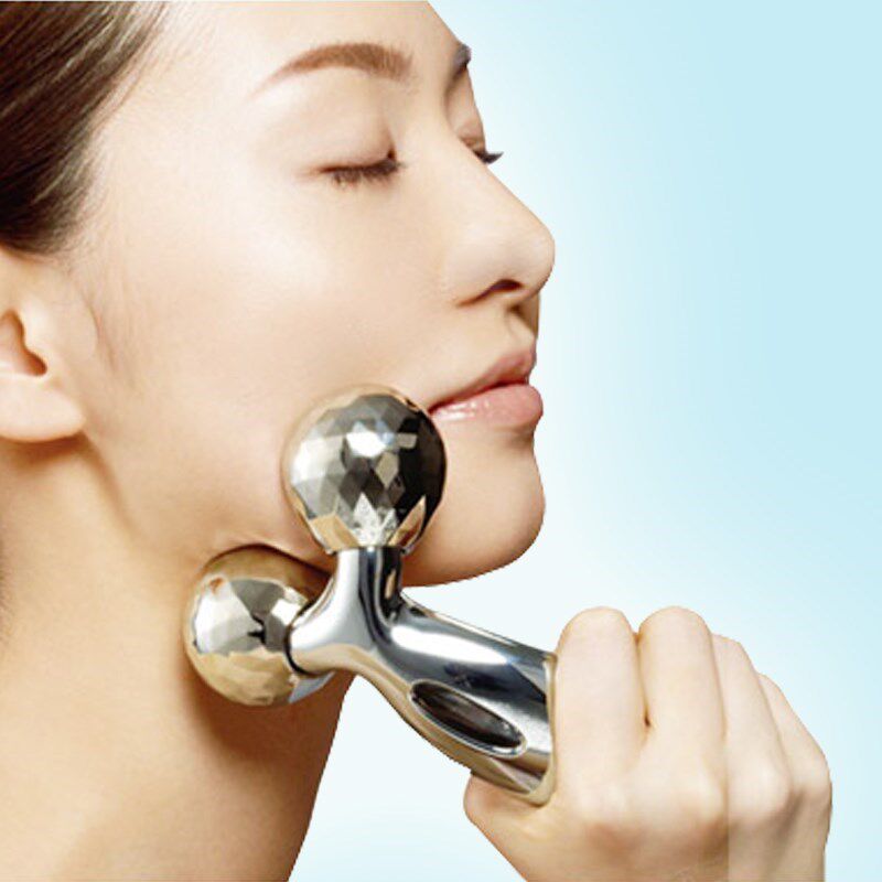 瘦脸仪 滚轮式_部全身3d脸部按摩器瘦脸仪器双下巴滚轮式v脸手动家用