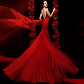 鱼尾 婚纱 拖尾