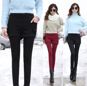 假两件打底裤裙裤女春秋季2018新款韩版百搭
