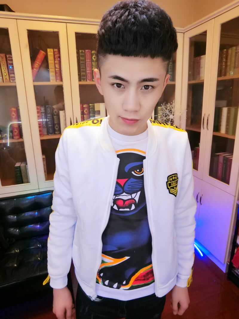 男社会小伙外套冬季_快手红人同款紧身加绒加厚冬季外套男社会人精神