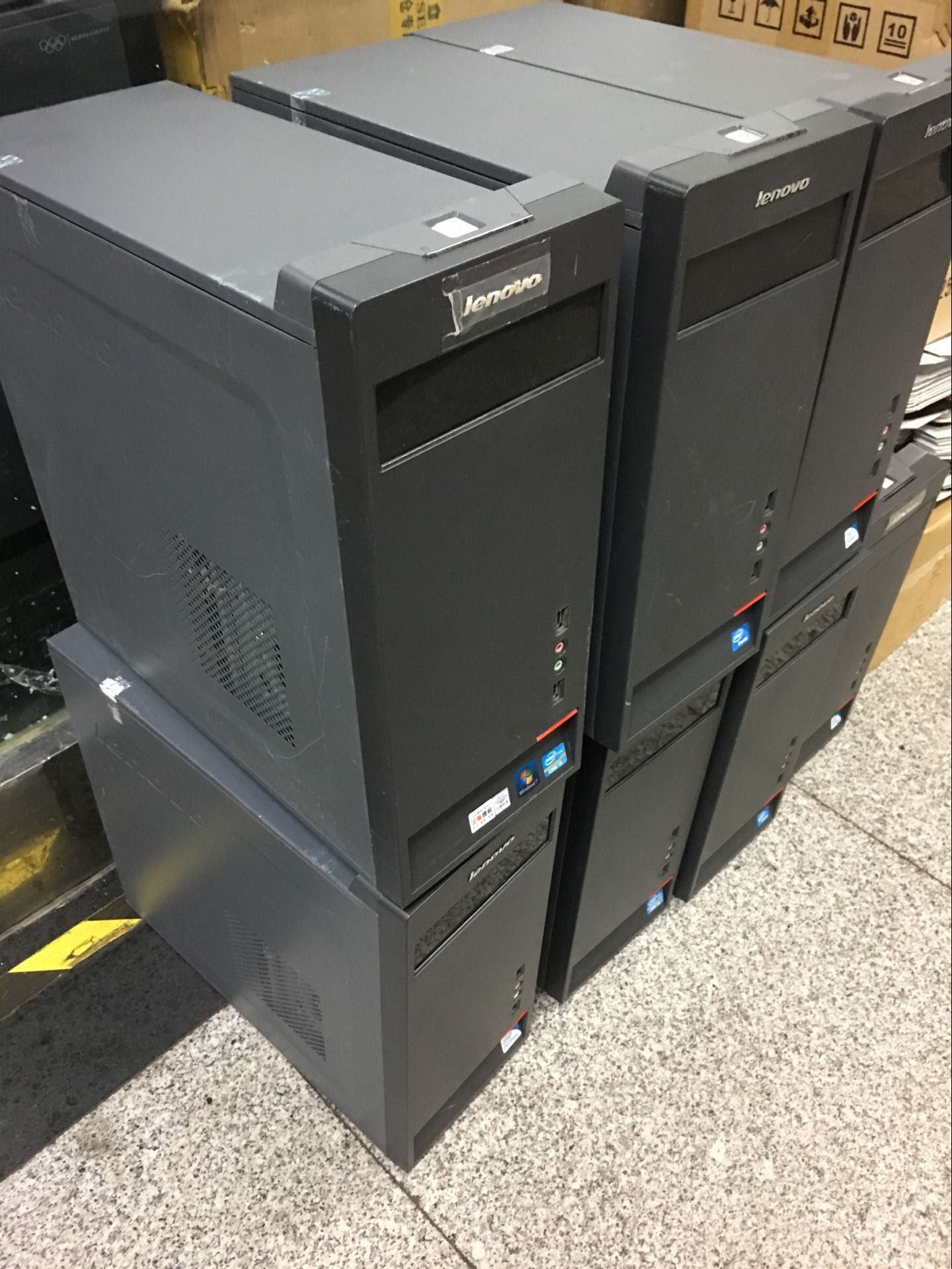 二手电脑机箱_二手联想电脑主机双核 g630 4g 500g h61原装机箱电源