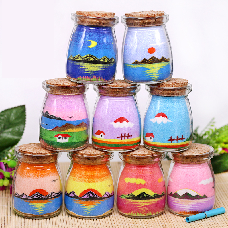 定制礼品 创意 纯手工_沙画瓶生日礼物可定制文字创意纯手工节日小