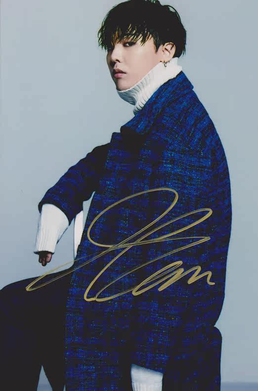 一折明星签名照_『冲冠』韩国明星bigbang权志龙gd亲笔签名照片经典