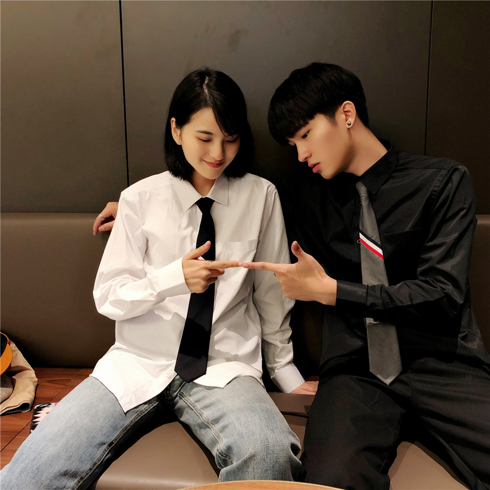 特价情侣白色衬衫