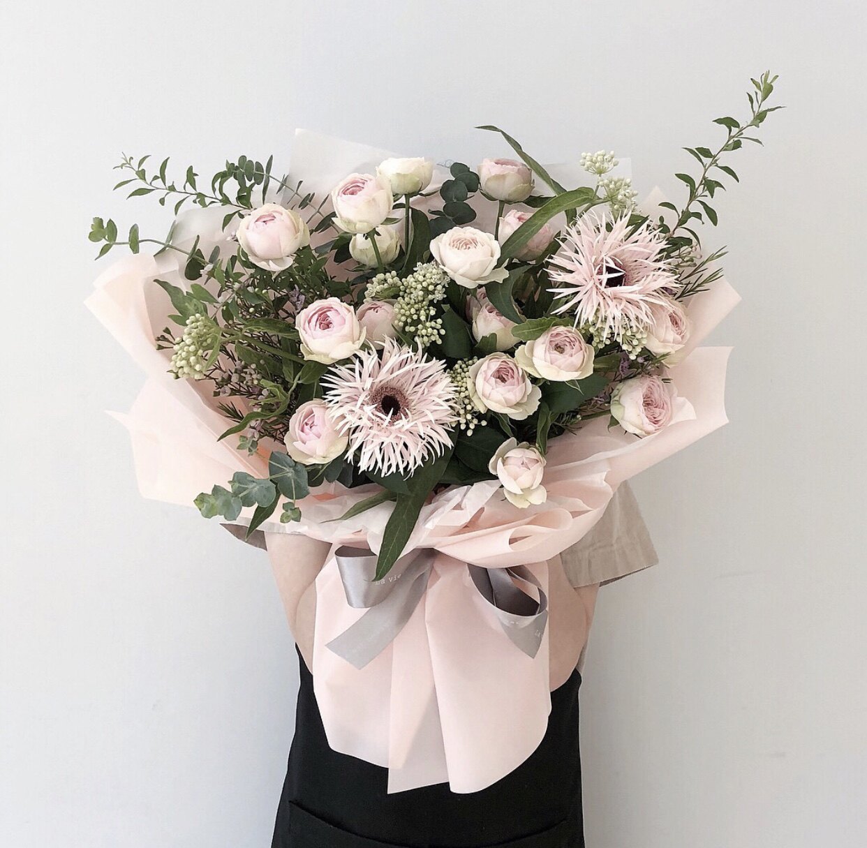 同城北京_北京同城进口鲜花速递荷兰粉弗朗大花束生日花礼蔷薇纪念日