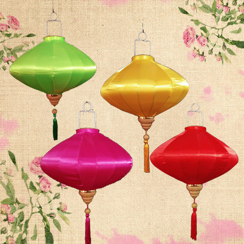 特价春节灯饰户外_古艺灯饰三角形光板纯色灯笼春节新年大红灯笼户外