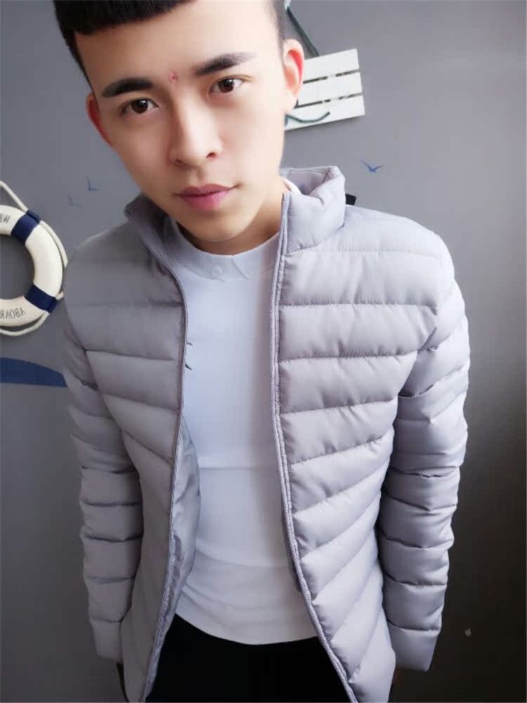 快手红人同款潮男装棉衣服冬季休闲修身立领精神社会小伙