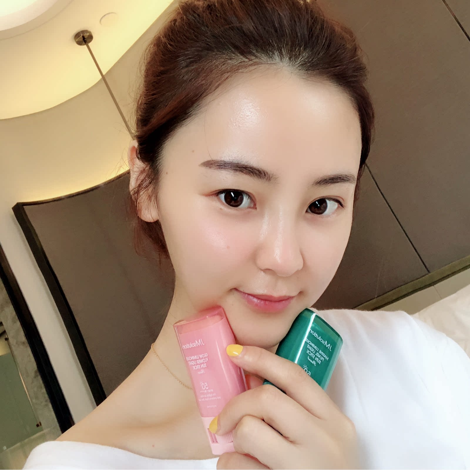 抖音同款韩国jm solution防晒棒珍珠玫瑰清爽防水全身防晒霜spf50