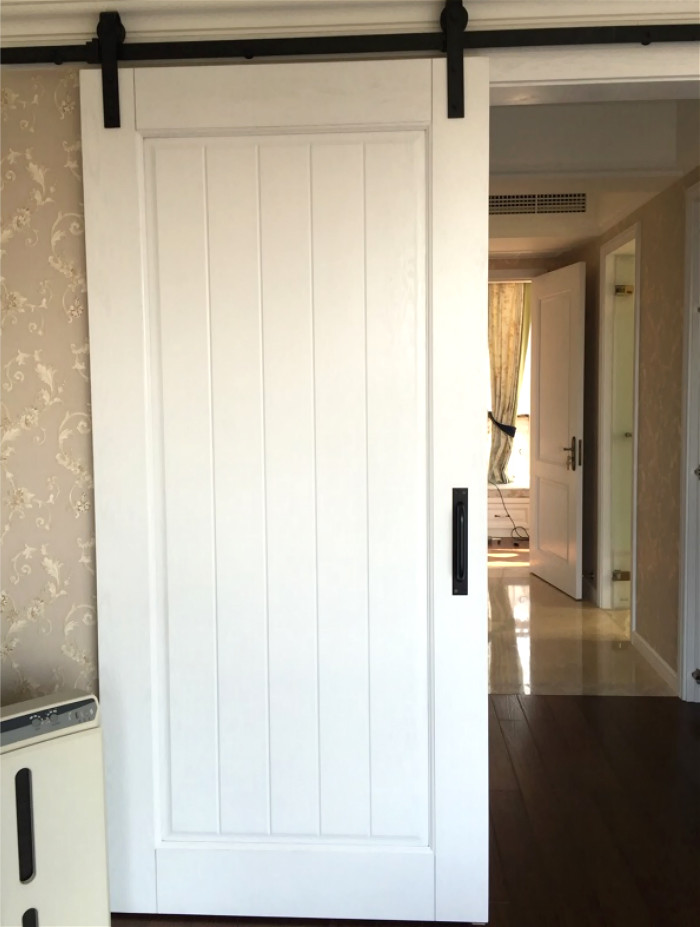 美式谷仓门卫生间门实木复合推拉移门玻璃门全屋定制烤漆门吊轨门