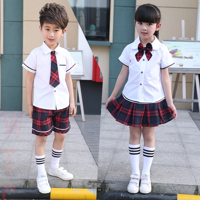 2019夏季学院单排扣深圳棉混纺布中学生中性套装小学生上衣校服