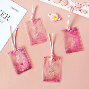 包邮仙女款粉少女入油流沙书签学生文具文字小清新小礼物流沙书签