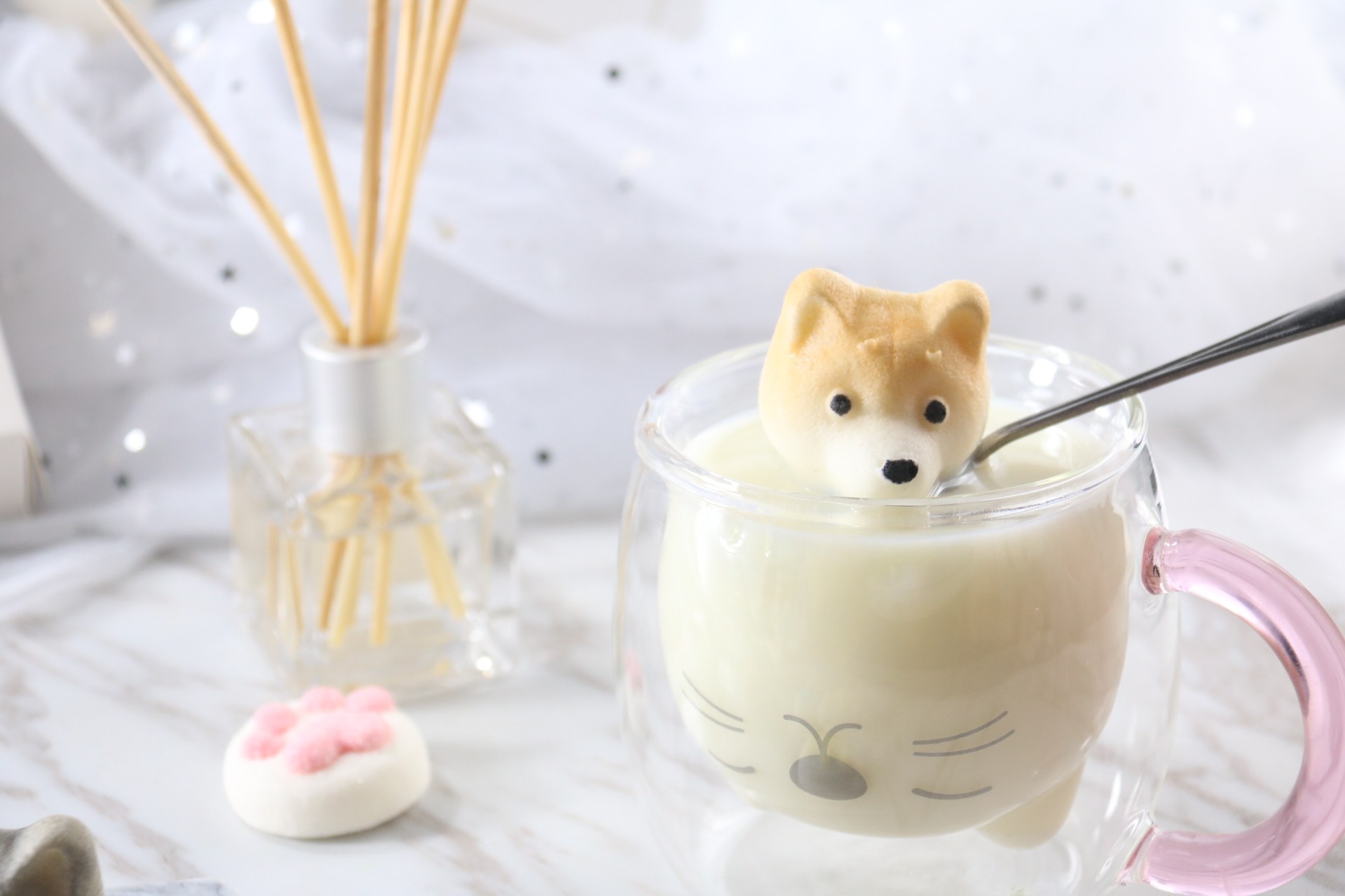 特价猫爪棉花糖_二哈士奇泰迪柴犬狗狗创意猫爪糖果咖啡伴侣软糖礼物