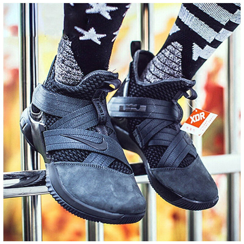 高帮鞋男运动 耐克_nike耐克男鞋詹姆斯15士兵soldier12气垫外场实战