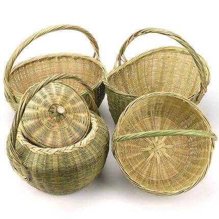 柯锦 竹编婴儿背篼 竹背匡 宝宝背篼 婴儿背篓竹编 四川竹编制品_7折