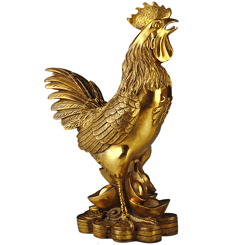 纯铜鸡摆件风水金鸡铜鸡福鸡招财斩婚外情