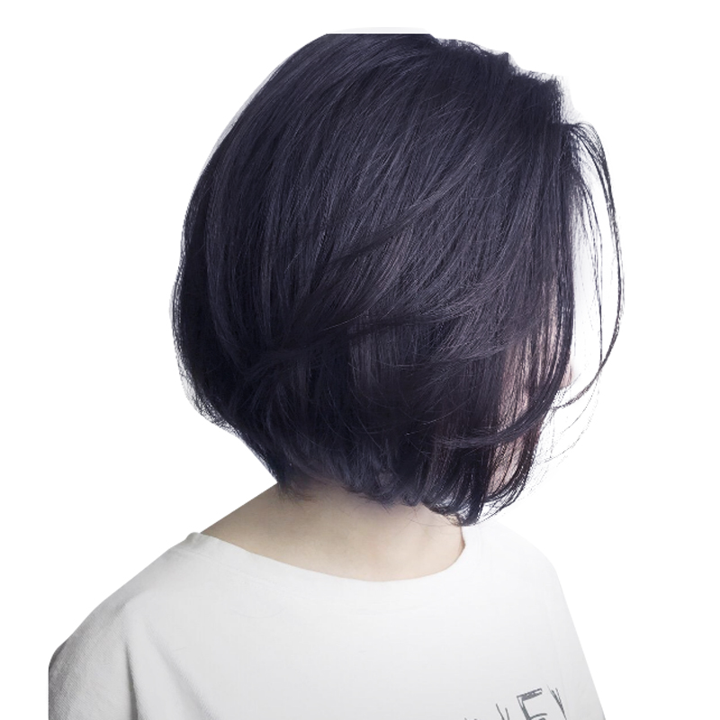 铅笔灰染发膏2018流行头发颜色染发剂蓝灰巧