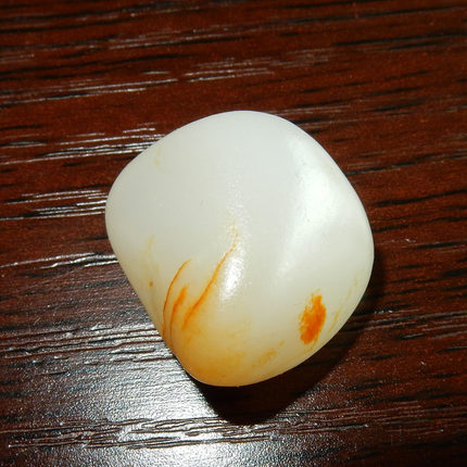 方言和田玉放漏稀少籽料手把新疆玉龙河大红袍萝卜皮色白玉玩料f_7折