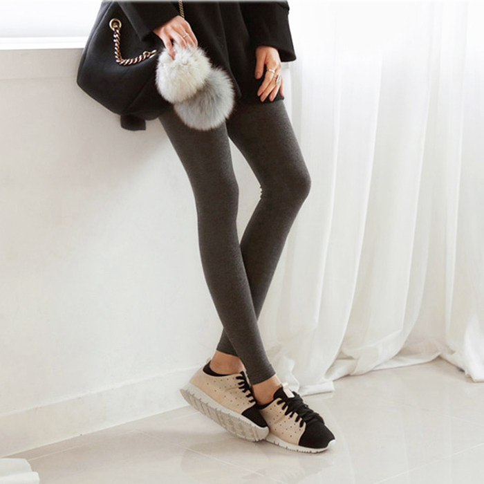 一折九分裤袜男开口_ja 春秋棉质九分袜 修身9分打底袜 弹力黑 灰色九