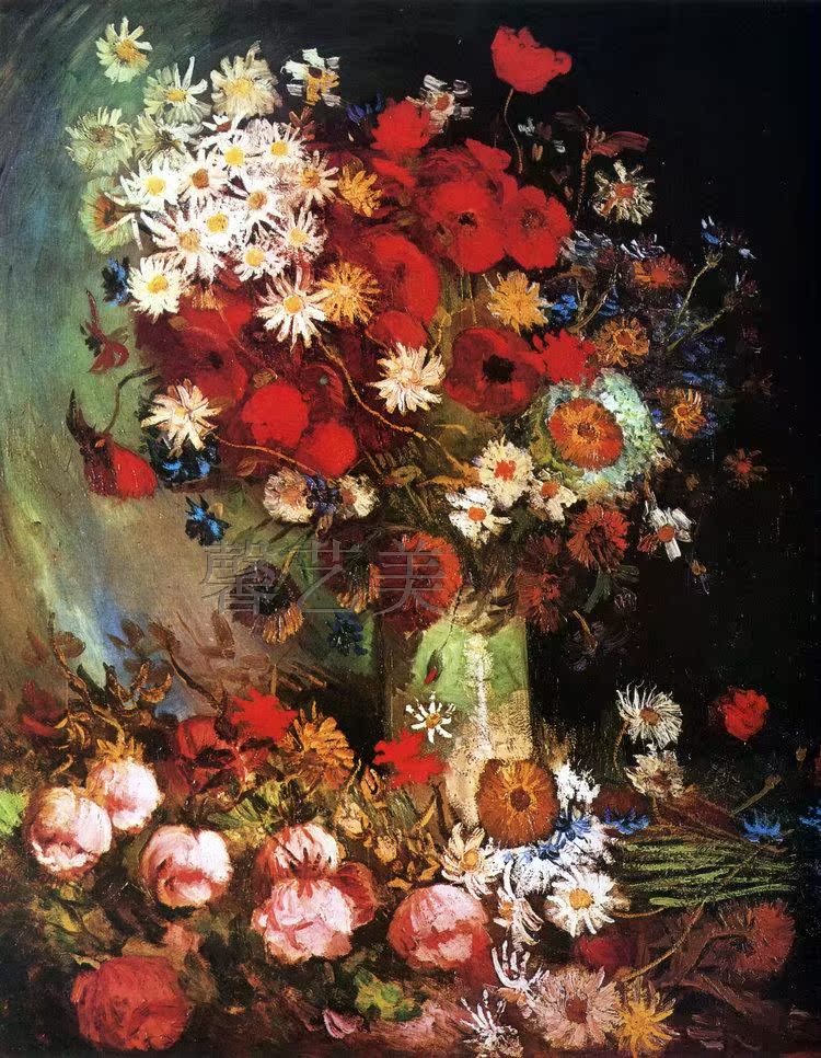 欧式画 客厅画_世界名画梵高油画 欧式客厅装饰画 油画批发 喷绘画芯
