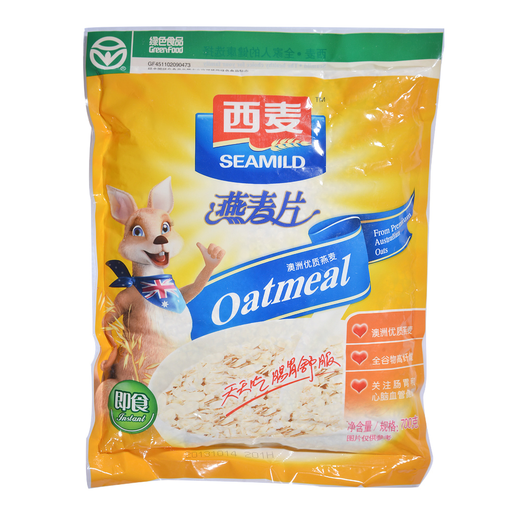 特价纯麦片 即食 无糖_3袋江浙沪包邮西麦即食纯燕麦片包装700g无糖免