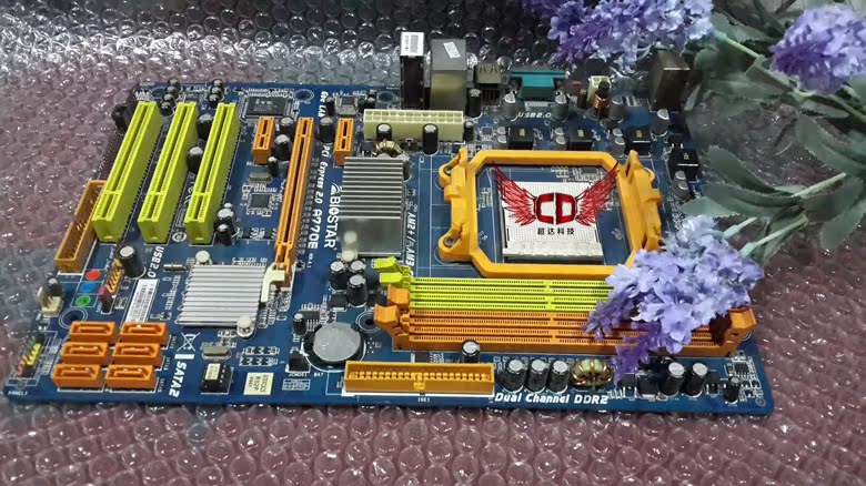 映泰a770e二手主板 四通道双桥超稳定主板 二手 大量现货ddr2内存