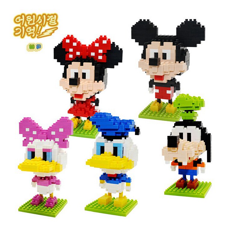 查看淘宝钻石小颗粒拼装积木玩具大头米奇米妮高飞唐老鸭黛西米老鼠