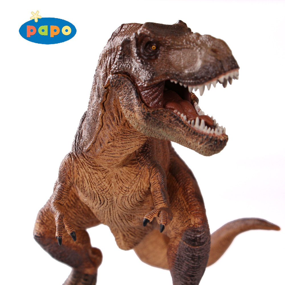 霸王龙_包邮法国papo 侏罗纪仿真恐龙动物玩具模型大号蹲霸王龙成人