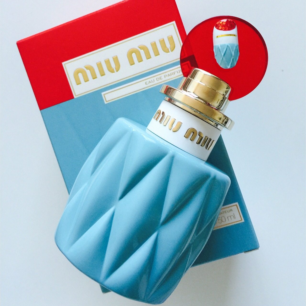 miu miu/缪缪 miumiu edp 香水复古褶皱蓝瓶 粉色铃兰18新款edt