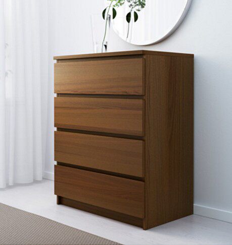 【ikea/宜家专业国内代购】马尔姆 4屉柜 四斗抽屉柜 储物收纳柜_7折