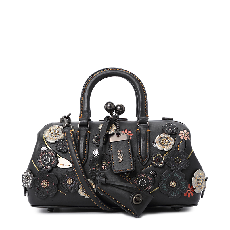 coach女包 蔻驰_coach/蔻驰女包专柜1941系列复古手提立体花朵包单肩