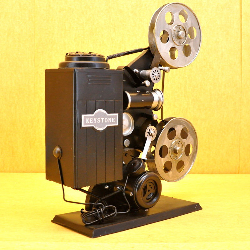 复古放映机模型铁艺影片播放机仿真摆饰 酒吧夜总会