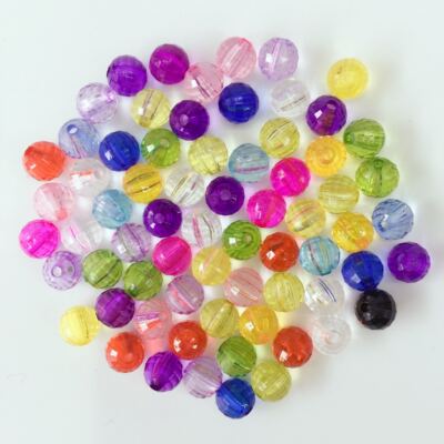 diy手工串珠材料包16mm透明珠子亚克力地球珠子散珠珠帘珠批发按